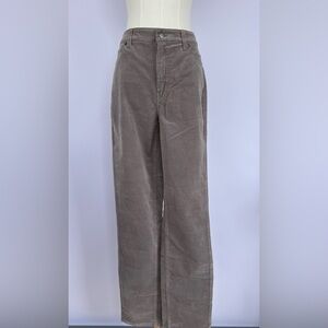 Talbots Women’s Flawless Greige Corduroy Jeans High-Waist Straight Leg Size‎ 8